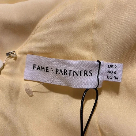 Fame and Partners Mini Dress Yellow 2 NWT - Picture 11 of 13